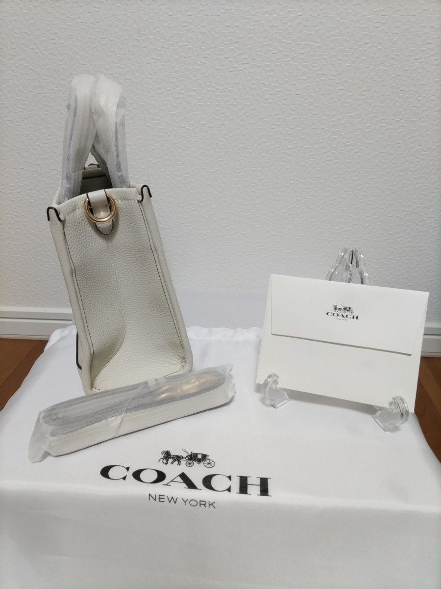 COACH コーチ トートバッグ ハンドバッグ ホワイト デンプシー レディース