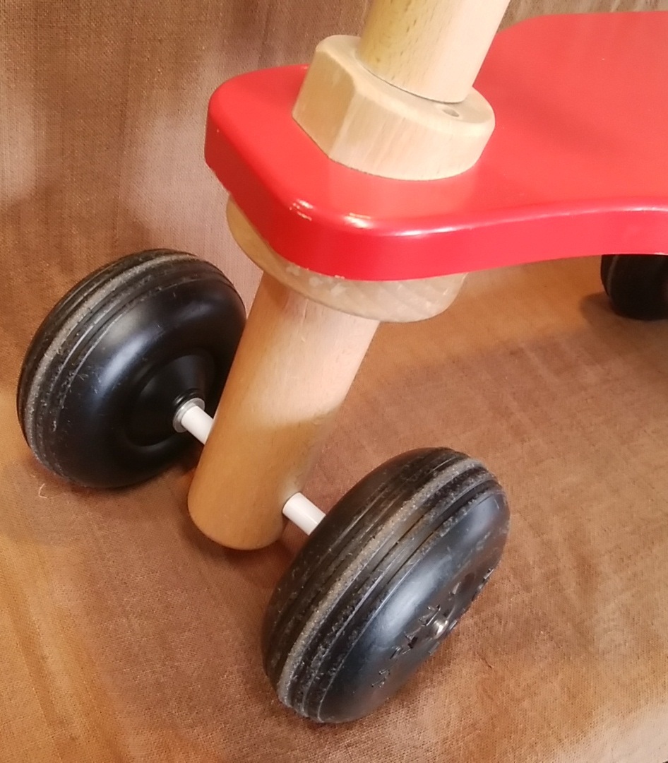 KOIDE コイデ マイカー 日本製 木のおもちゃ 木製 のりもの 四輪車 シンプル おしゃれ かわいい 乗用玩具 足けり車 耐荷重量 30kg ジャンク_画像4