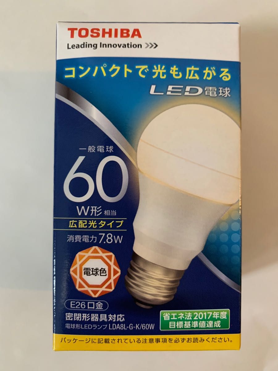 TOSHIBA LED電球 型番 LDA8L-G-K/60W 4個セット|Yahoo!フリマ(旧
