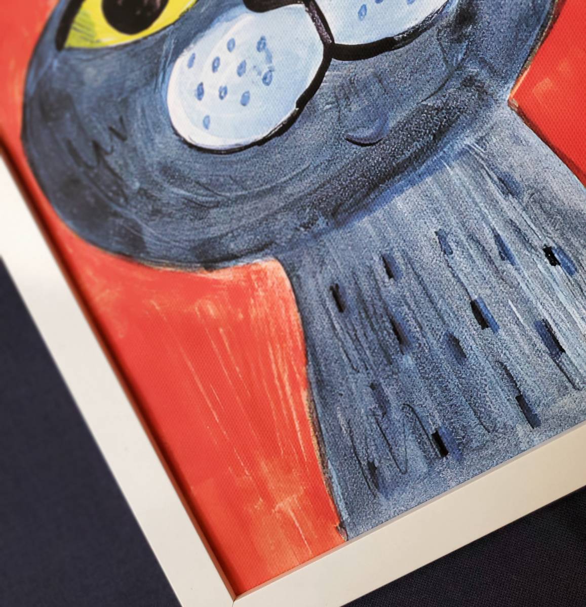 北欧調　猫のポスター　キャンパスアート　A4サイズ　フレーム付き　Ｂ１　猫の雑貨　HANAKO_画像4