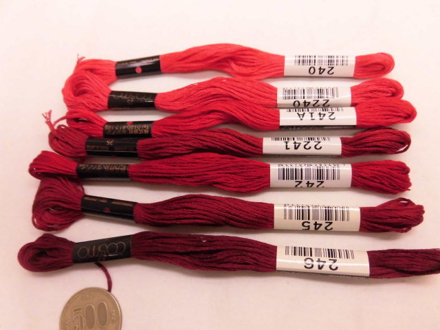 良好品】刺しゅう糸 25番 赤系 オリムパス Part2 裁縫材料