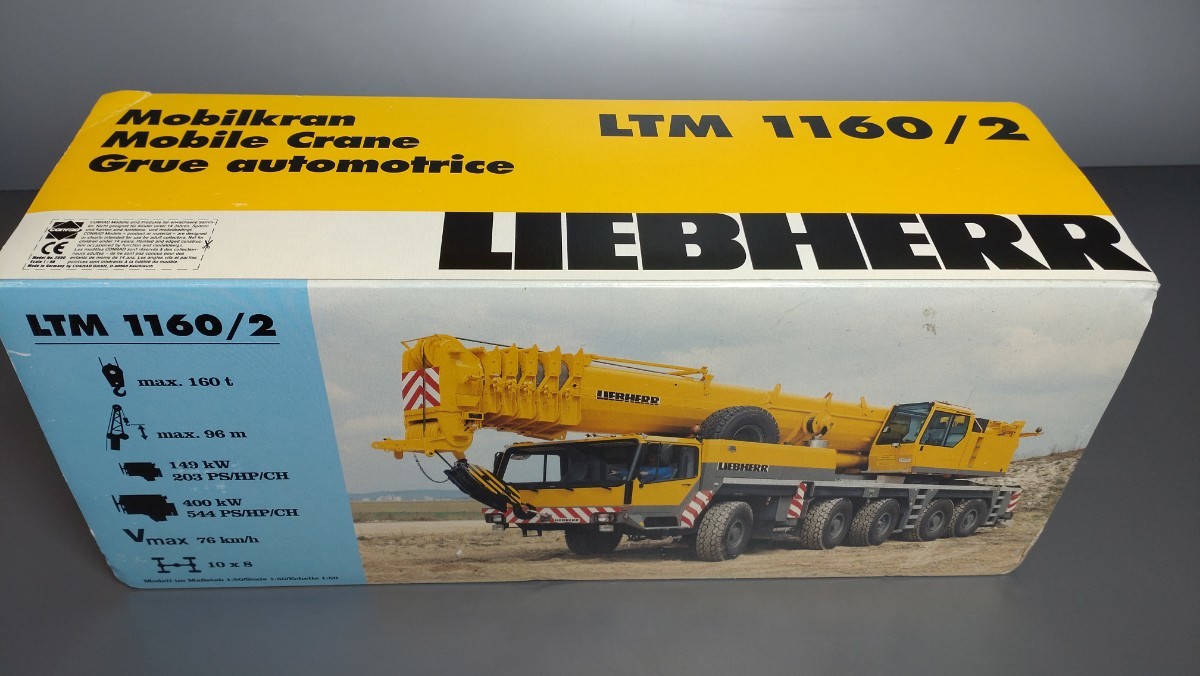 絶版希少  1/50 リープヘル LTM1160/2 建機 オールテレーン クレーン  ミニカーの画像2