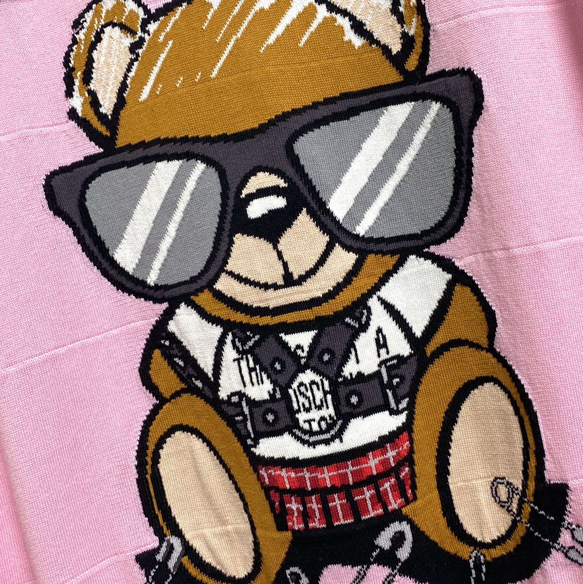 新品未使用 モスキーノ MOSCHINO コットンニット size/44 ピンク