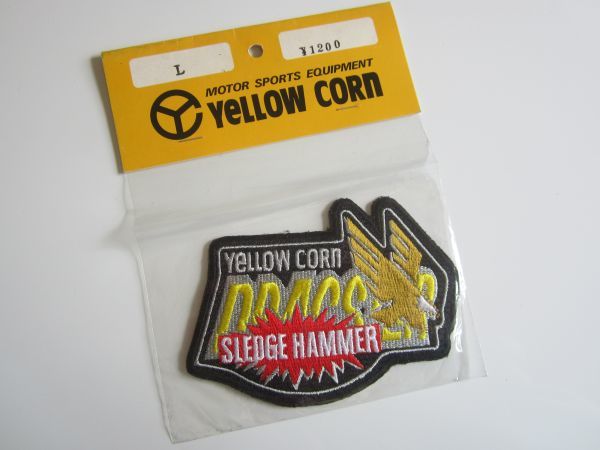 Yellow corn イエローコーン SLEDGE HAMMER スレッジハンマー バイク メーカー ワッペン/自動車 整備士 作業着 147_画像1