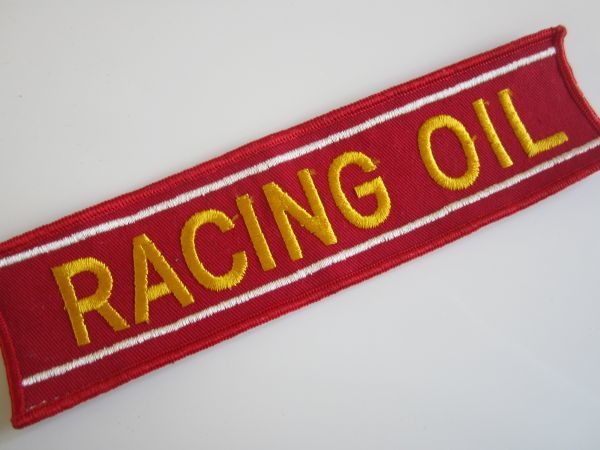 ビンテージ RACING OIL レーシング オイル ガス ワッペン/自動車 バイク 企業 F1 古着 スポンサー 139_画像2