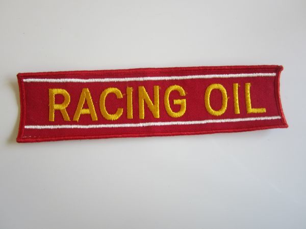 ビンテージ RACING OIL レーシング オイル ガス ワッペン/自動車 バイク 企業 F1 古着 スポンサー 139_画像3