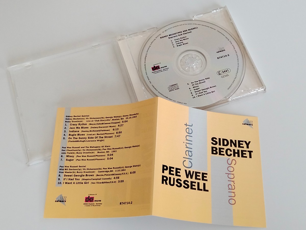 Sidney Bechet/Pee Wee Russell / Soprano And Clarinet CD DA MUSIC GERMANY 874714-2 1953,54年録音音源,96年CD化,Vic Dickenson,_画像3
