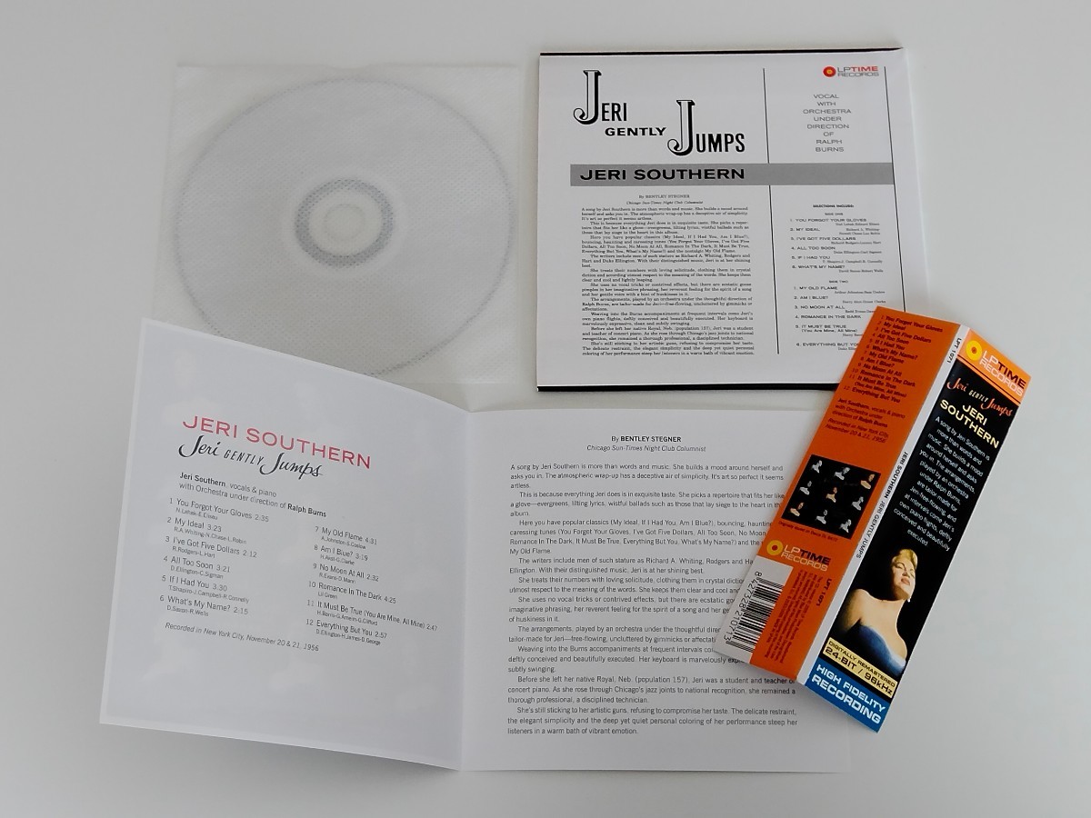 【帯付紙ジャケットCD】Jeri Southern/Jeri Gently Jumps 24bitリマスター LPTIME RECORDS SPAIN LPT1071 56年録音名盤,09年限定リイシュー_画像4