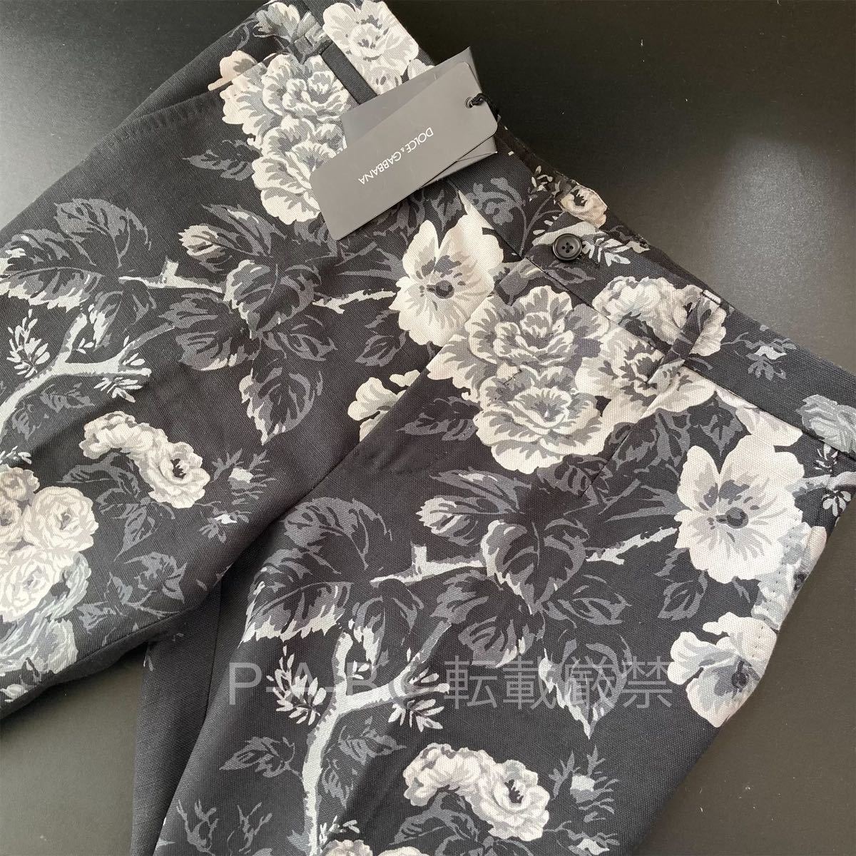 新品タグ付き DOLCE&GABBANA リネン混 フローラルパターン