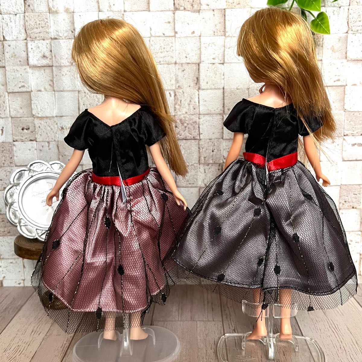 バービー 人形 ポピーパーカー 服 ドレス 2着&小物 オビツ27 L胸さんにも