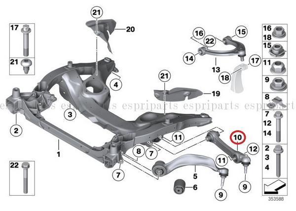 BMW F10 F11 523i 523d 528i 530i 535i 550i AH5 F13 F12 F06 640i 650i ロアアーム コントロールアーム 右側 3112 6794 204 純正OEM品_画像2