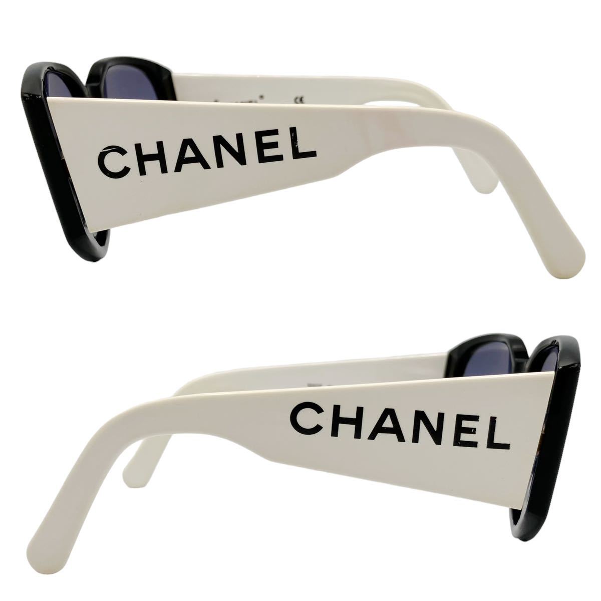 良品】シャネル CHANEL 05251 サイドロゴ バイカラー ホワイト 良品】シャネル CHANEL 05251 サイドロゴ バイカラー ホワイト