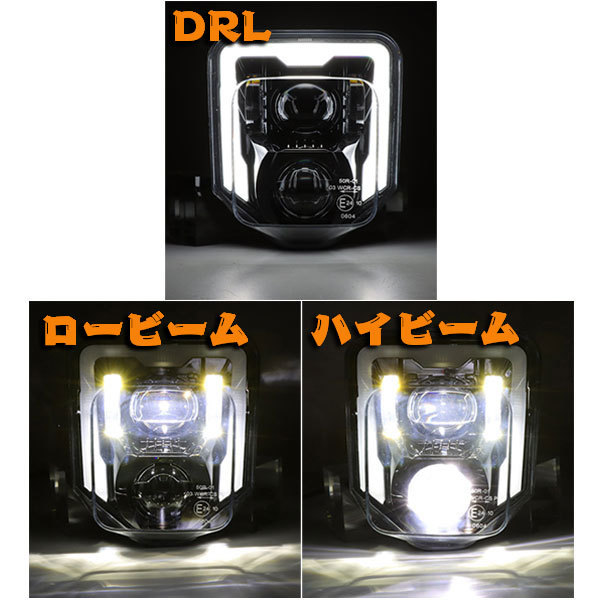 Eマーク認証品 For 2017-2022年式 Husqvarna Enduro FE 250 350 450 501 TE 250i 300i LEDヘッドライト ホワイト MS-KMHW1621_画像2