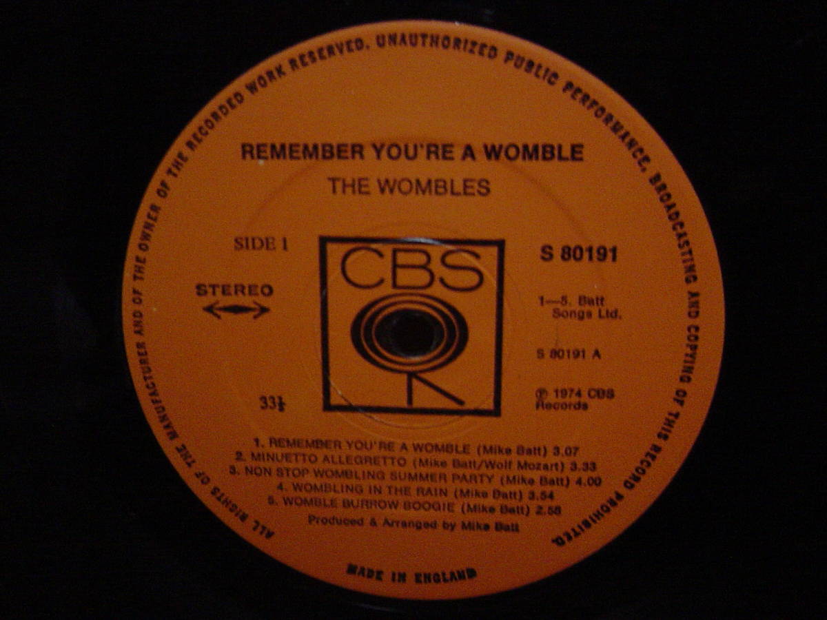 LP[POPS] THE WOMBLES REMEMBER YOU'RE A WOMBLE ザ・ウォンブルズの画像2