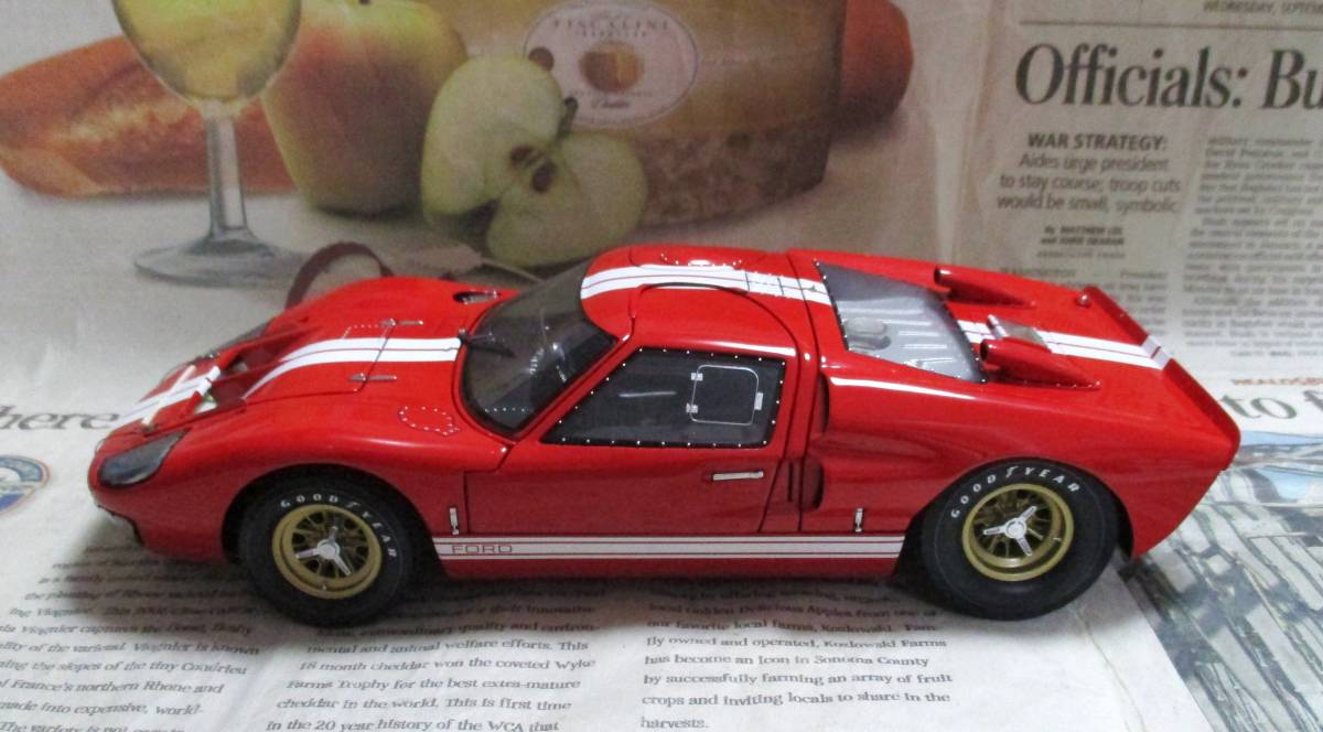 ☆激レア絶版☆EXOTO*1/18*1966 Ford GT40 MKII - Works Prototype 1966 Le Mans 24h レッド≠BBR_画像5