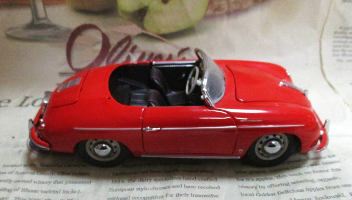 * ultra rare out of print * Franklin Mint *1/24*1955 Porsche 356 Speedster signal red * Porsche 