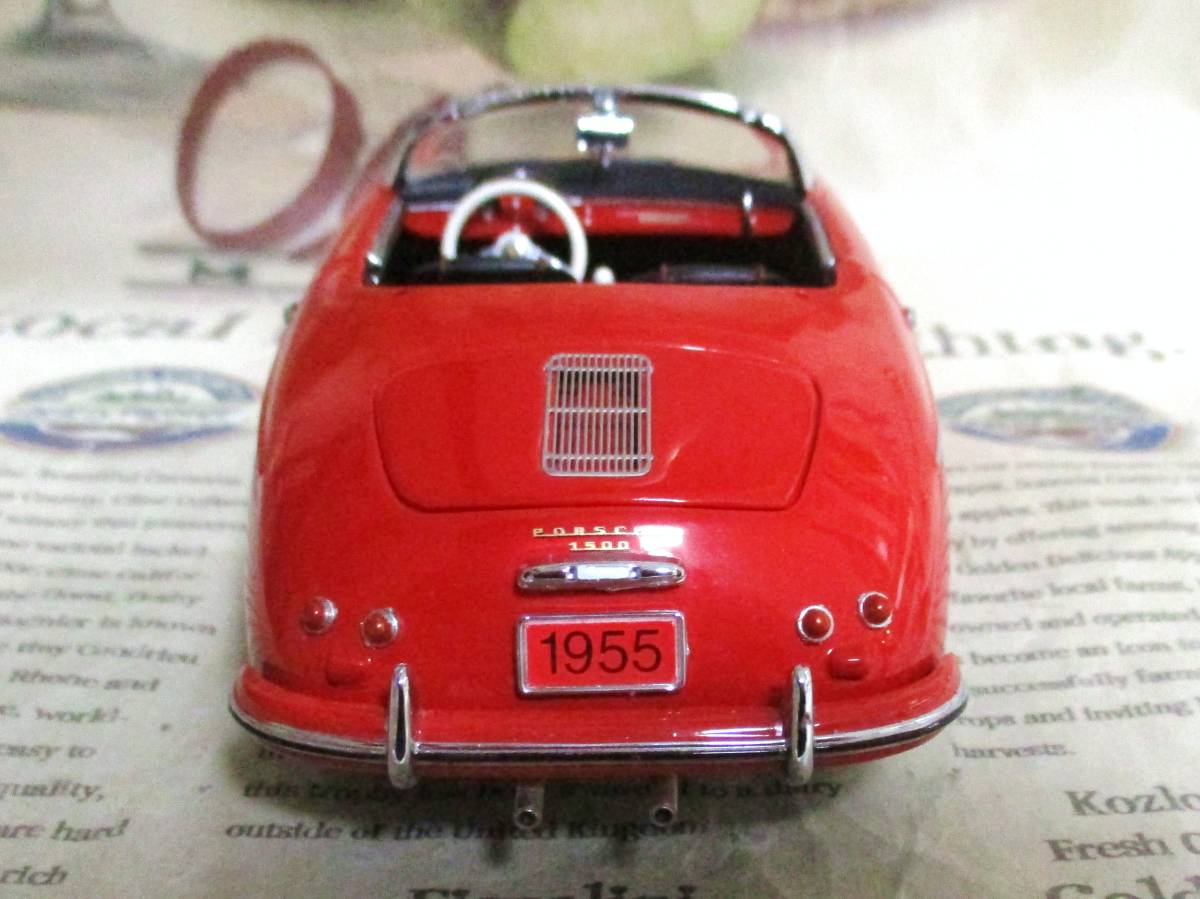 * ultra rare out of print * Franklin Mint *1/24*1955 Porsche 356 Speedster signal red * Porsche 