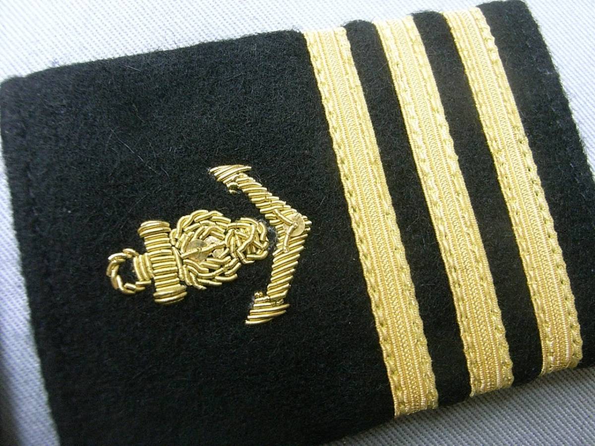 ^ tube type ( loop type ) shoulder boards ^ gold squid li embroidery x gold line 3ps.@^ new goods ^3