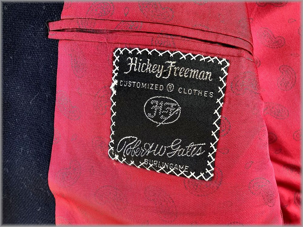 ★HICKEY FREEMAN ヒッキーフリーマン 90s USA製 カシミア 紺ブレ ジャケット アメリカ買付★ 古着 ブレザー テーラード ビンテージの画像4