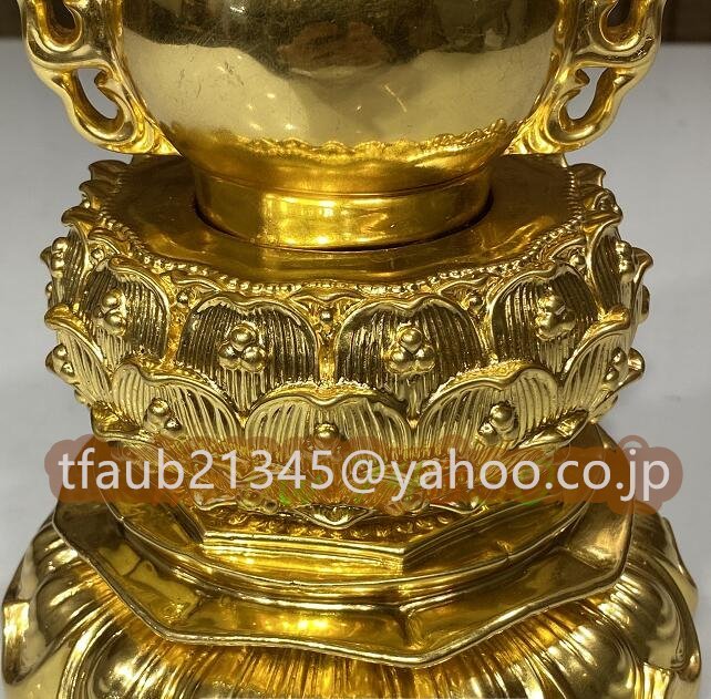 ケーリーフショップ】 真鍮製 火焔宝珠舎利塔 金剛杵 舎利塔 ケーリーフショップ】 真鍮製 火焔宝珠舎利塔 金剛杵 舎利塔