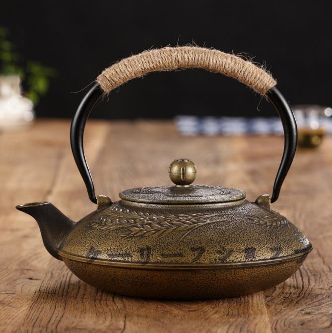 【ケーリーフショップ】老鉄瓶コーティングなしお茶セット 手作りやかんを沸かす★お茶を入れる 鉄器◆茶道具_画像1