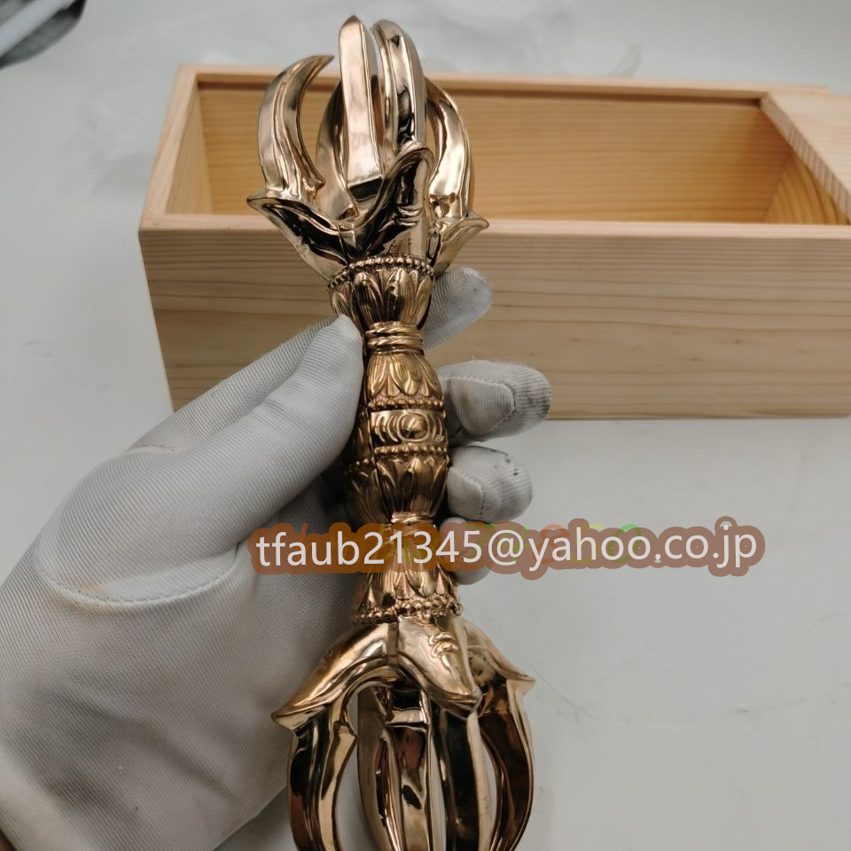 ケーリーフショップ】真言宗 人形杵 五鈷杵 仏具 銅製 磨き ケーリーフショップ】真言宗 人形杵 五鈷杵 仏具 銅製 磨き