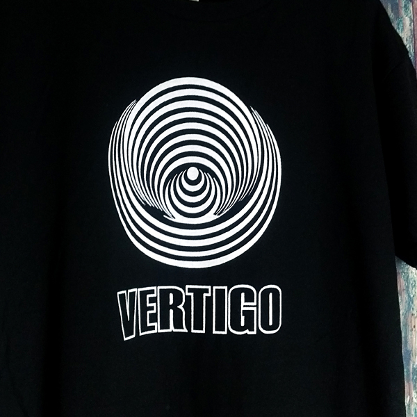 送込　VERTIGO RECORDS　ヴァーティゴ レーベル　半袖Tシャツ　黒　Mサイズ_画像1