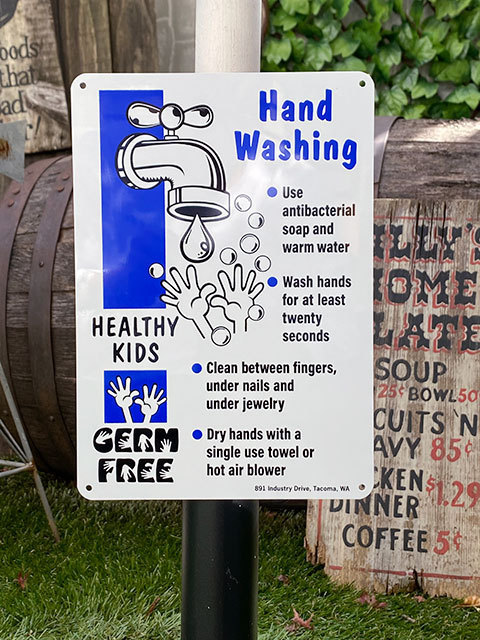 英語版「手を洗いましょう」ハンドウォッシュサイン（蛇口） ■ アメリカン雑貨 アメリカ雑貨_画像4