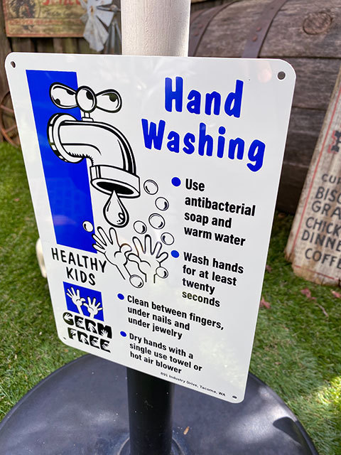 英語版「手を洗いましょう」ハンドウォッシュサイン（蛇口） ■ アメリカン雑貨 アメリカ雑貨_画像2
