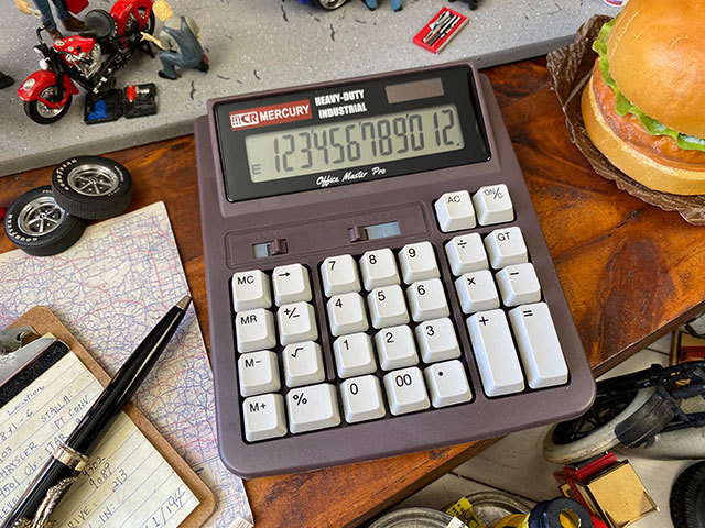  Mercury solar calculator ( Brown ) # american miscellaneous goods America miscellaneous goods calculator count machine 