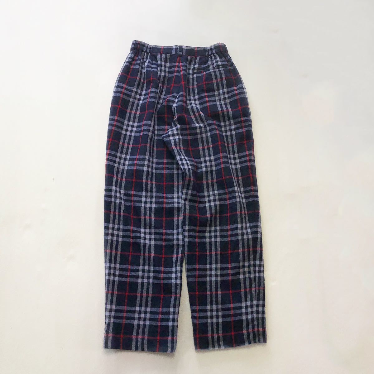 BURBERRY'S バーバリーズ ノバ チェック ウールパンツ ネイビー