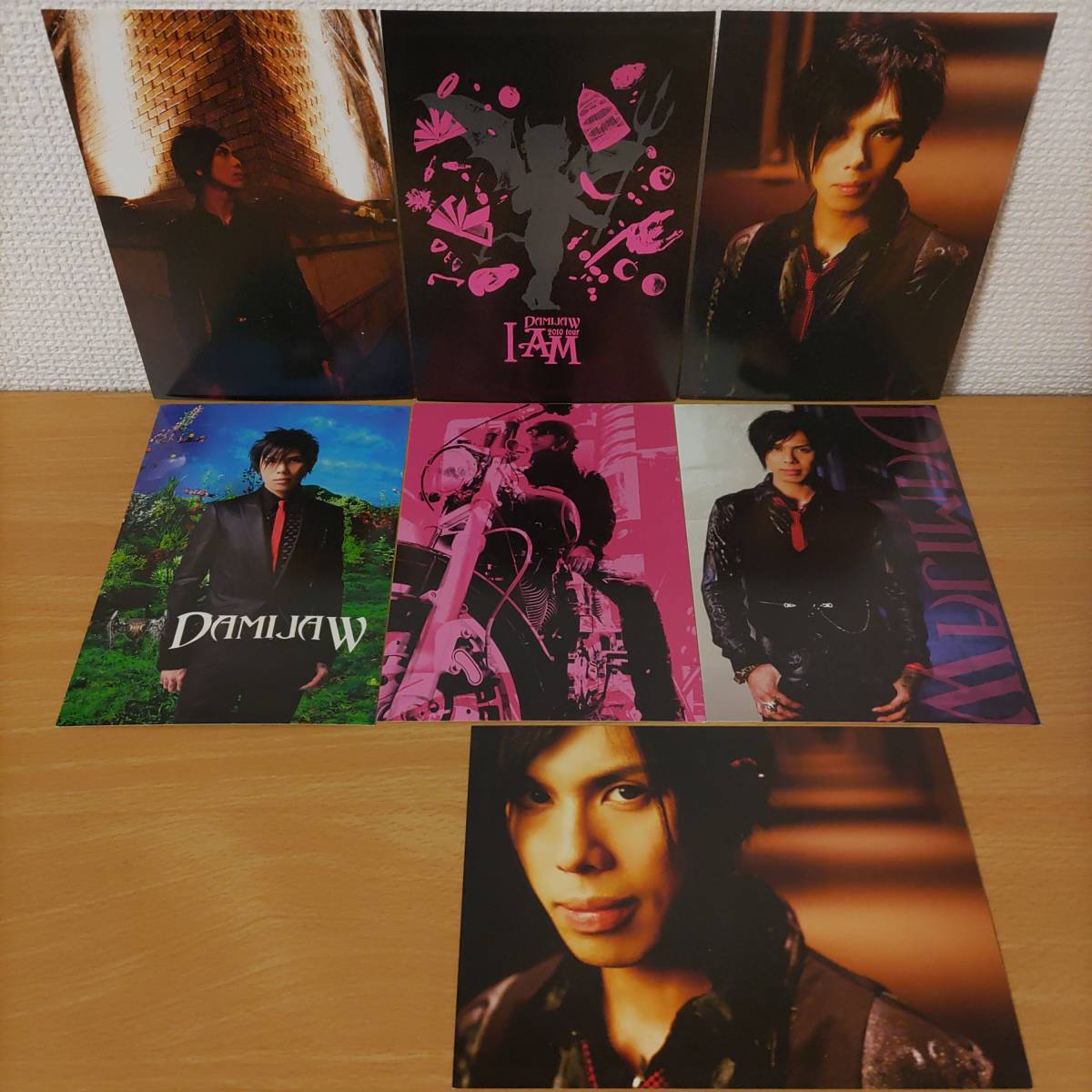 レア☆DAMIJAWポストカード7枚セット☆2010 tour 「I AM」Janne Da Arcベーシスト無力な自分が許せないpost card非売品Acid Black Cherry_画像1