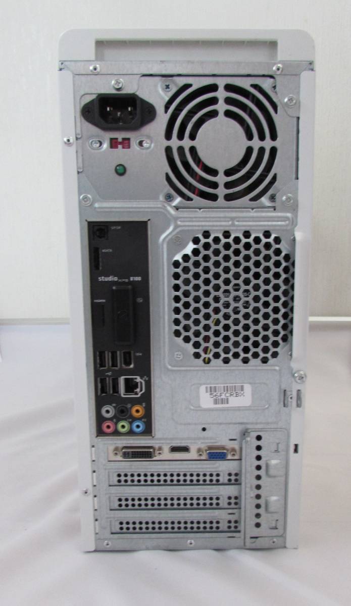 [NoPC027] Dell Studio xps 8100 ハイエンドミニタワー、モニター、キーボード・マウス、ケーブル類一式付 中古良品_画像6