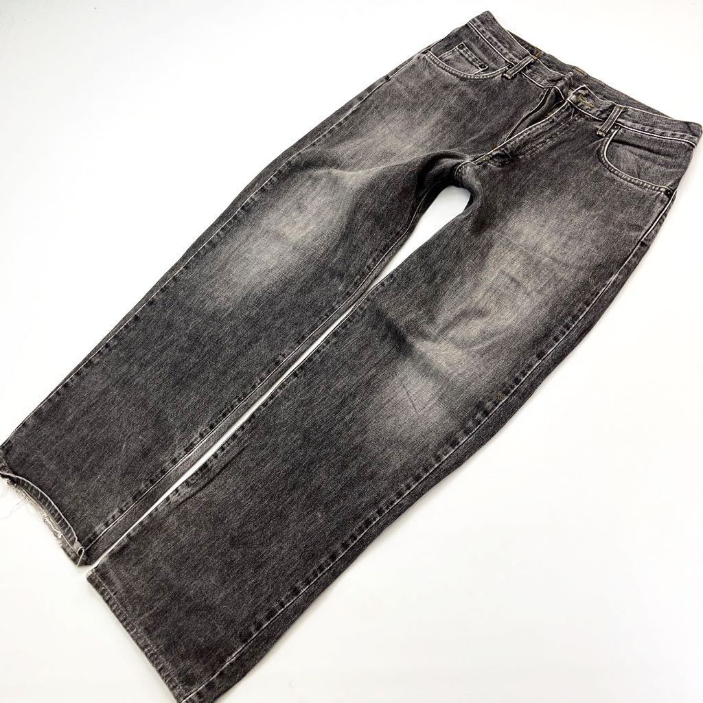  Edwin * EDWIN 405W длина .. хороший * распорка Denim брюки черный джинсы W31 American Casual .... Street б/у одежда 40555#JS418