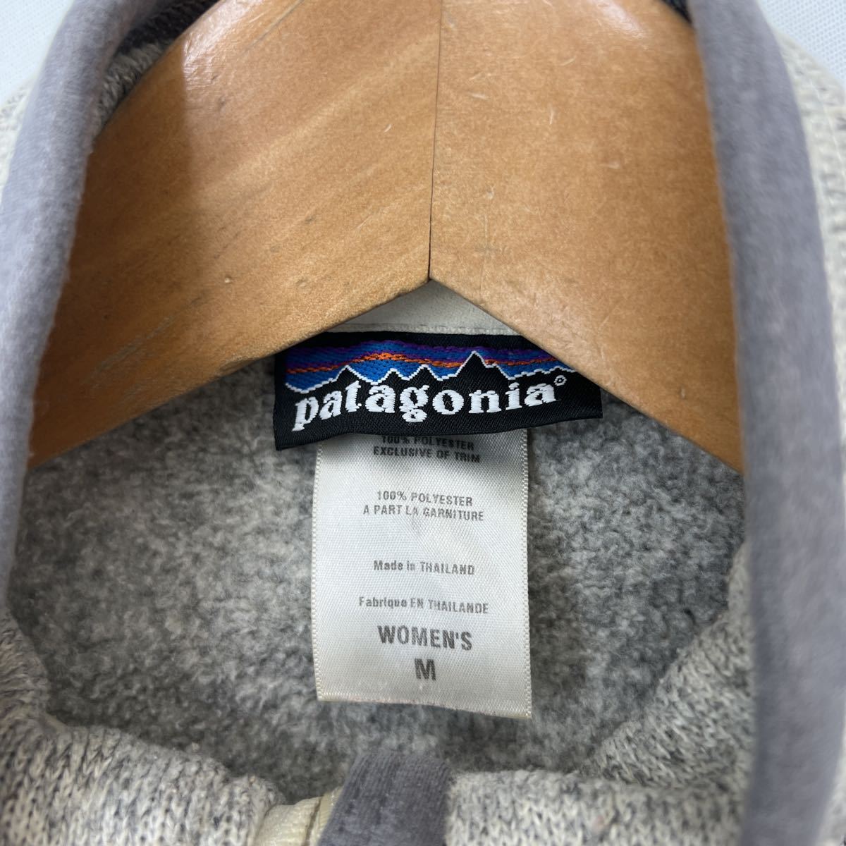 patagonia ☆ ベターセーター フリース ジャケット 肩ジップ◎ グレー レディース M 定番 登山 アウトドア キャンプ パタゴニア■EA188_画像6