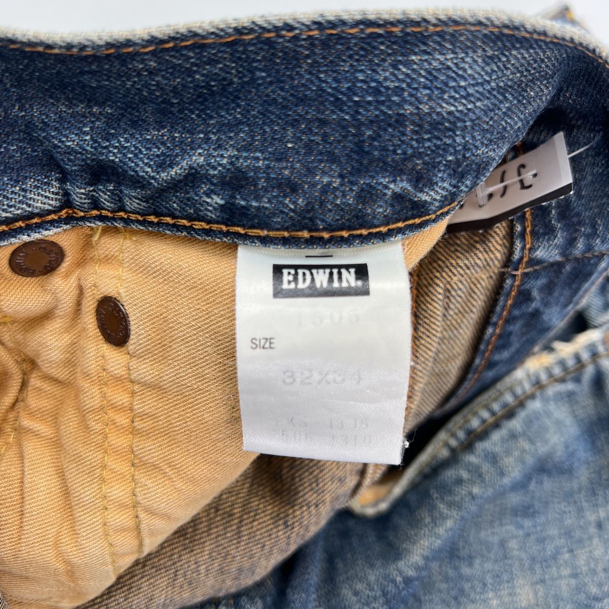 エドウィン ☆ EDWIN 505 ヴィンテージ仕様◎ セルビッチ 耳付き デニムパンツ ブルー ジーンズ W32 アメカジ ストリート 古着MIX■JS411_画像6