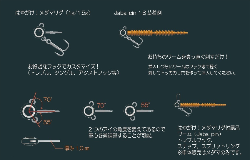 はやがけ！メダマリグ 1g/1.5g ・メダマリグFAT 2g/3g_画像3