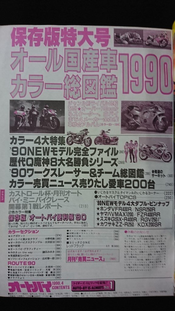 ｖ◇6　月刊　オートバイ　1990年4月号・7月号・10月号　3冊セット　モーターマガジン社　付録なし　古書/B01_画像5