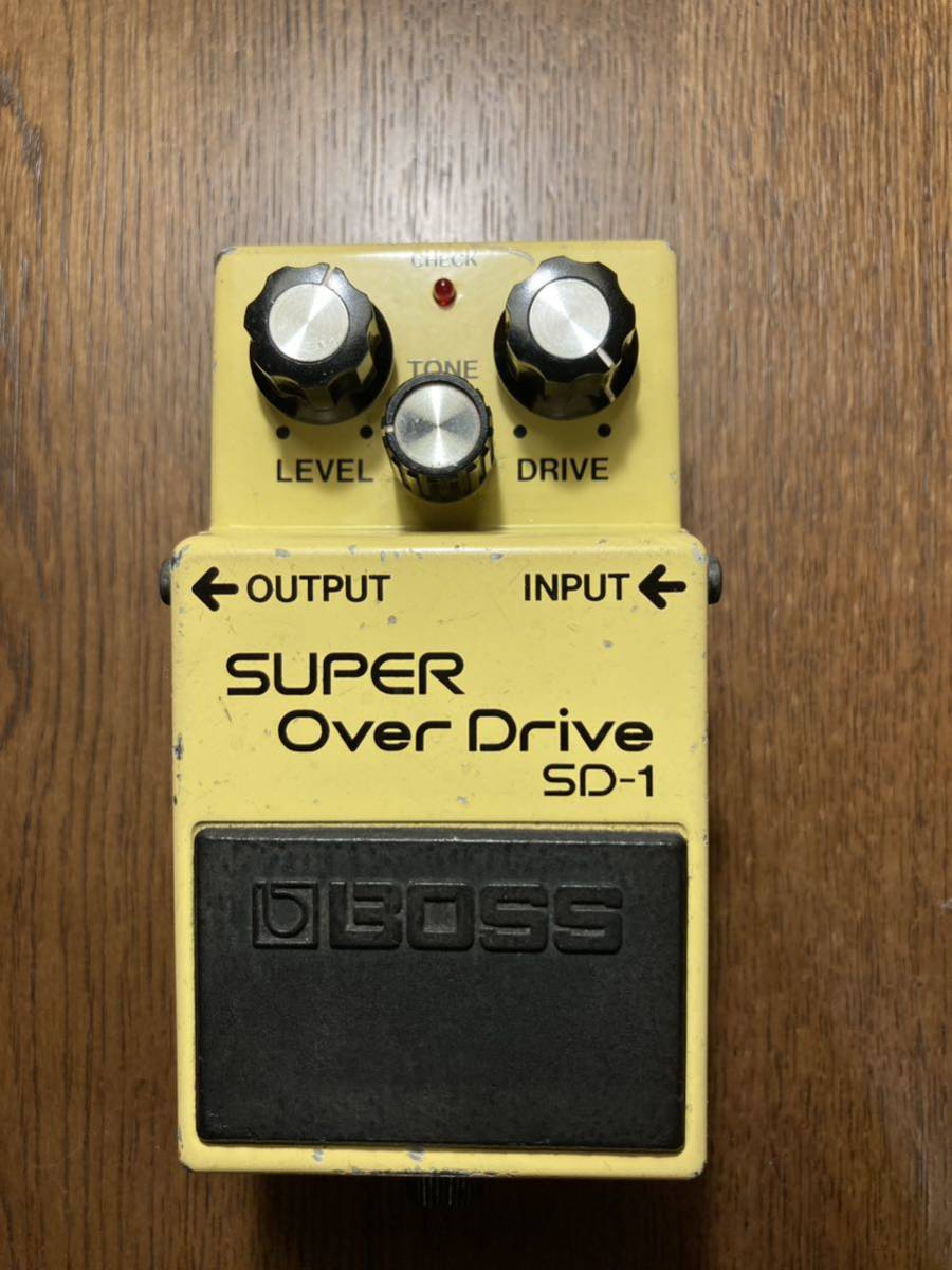 白木/黒塗り BOSS Super Over Drive SD-1 1981年製 ヴィンテージ