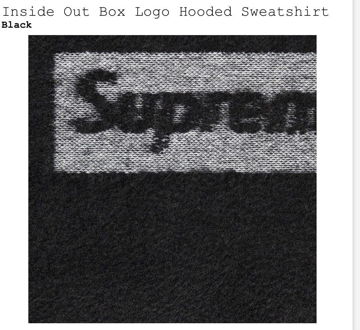 Supreme Inside Out Box Logo Hooded Sweatshirt S BLACK シュプリーム
