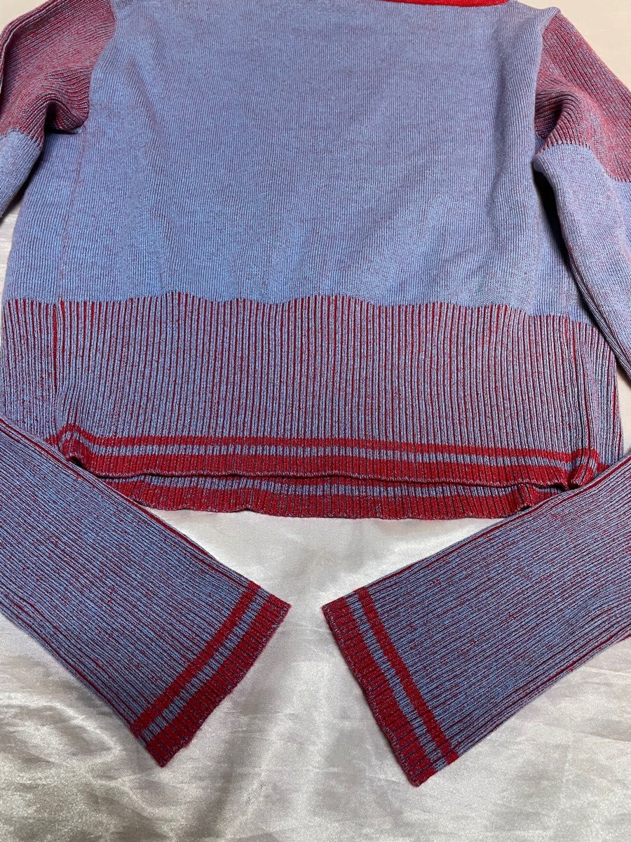 美品】Vivienne Westwood ハートニット 長袖 オーブ刺繍 麻混 美品】Vivienne Westwood ハートニット 長袖 オーブ刺繍 麻混