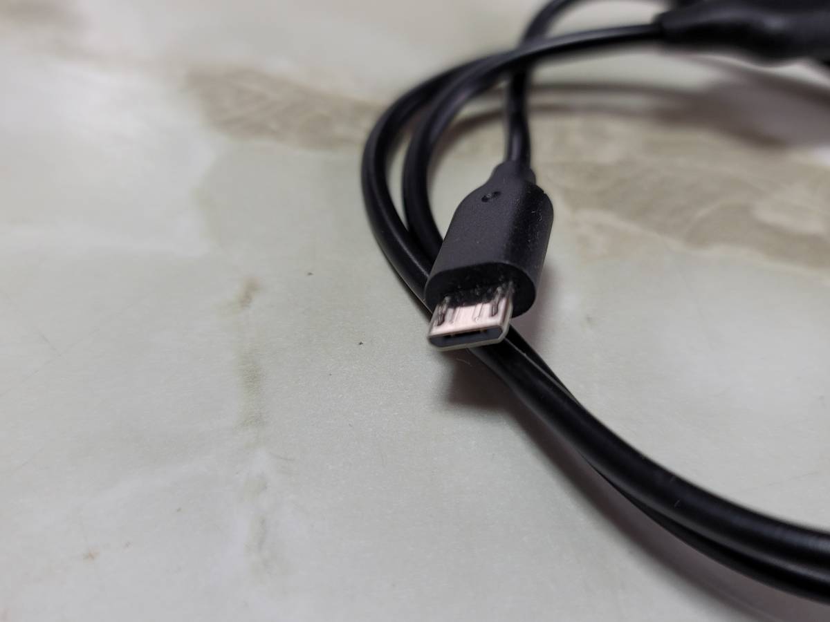 USB2.0ケーブル A-microB 0.5m ブラック_画像2