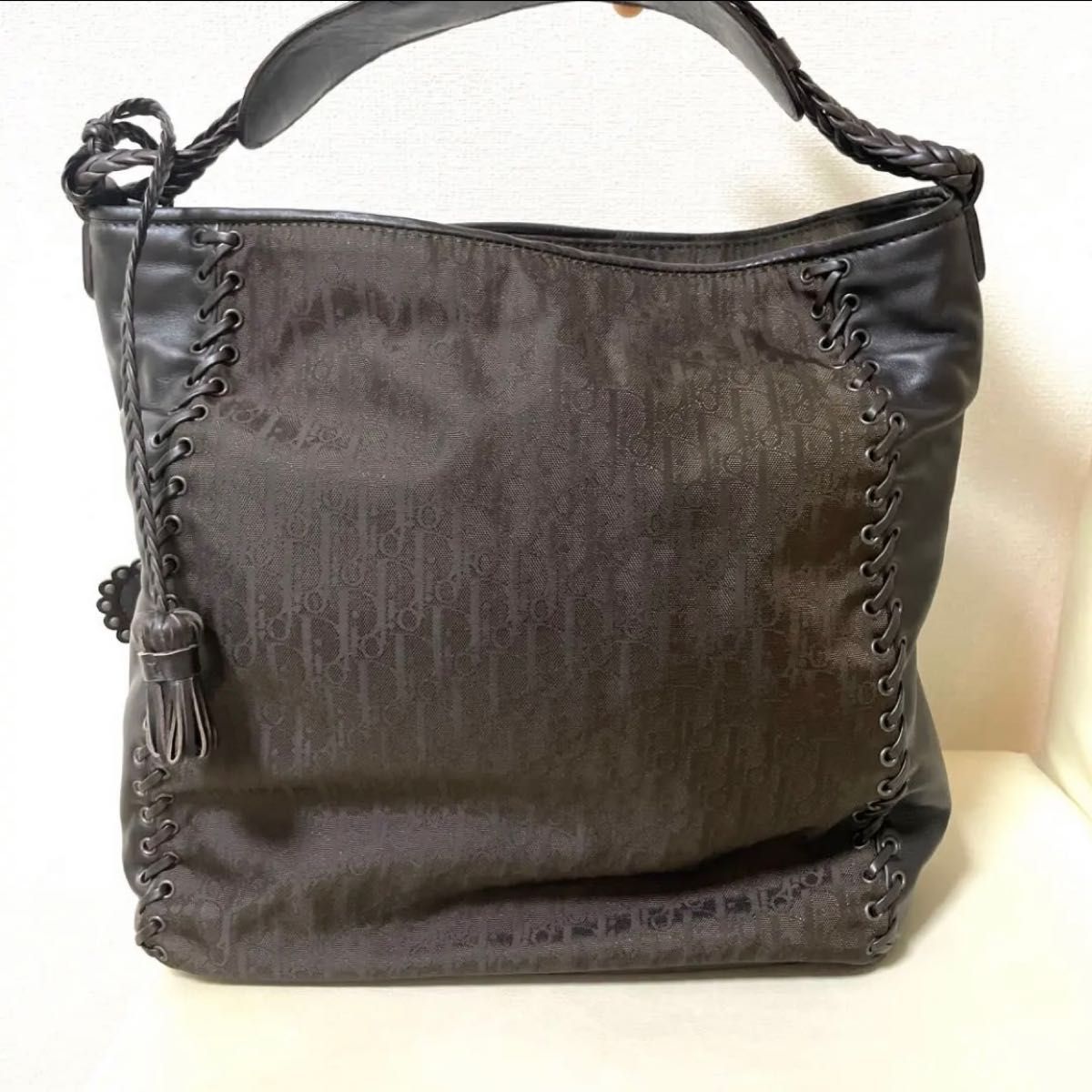 美品 Dior クリスチャン ディオール ワンショルダー バッグ トロッター
