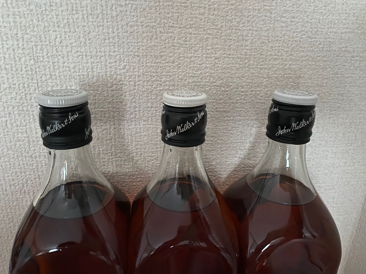 ジョニーウォーカー ブラックラベル12年 アイラ・スペイサイド・ローランドオリジン スコッチウイスキー 各1L×3本セット 箱無し