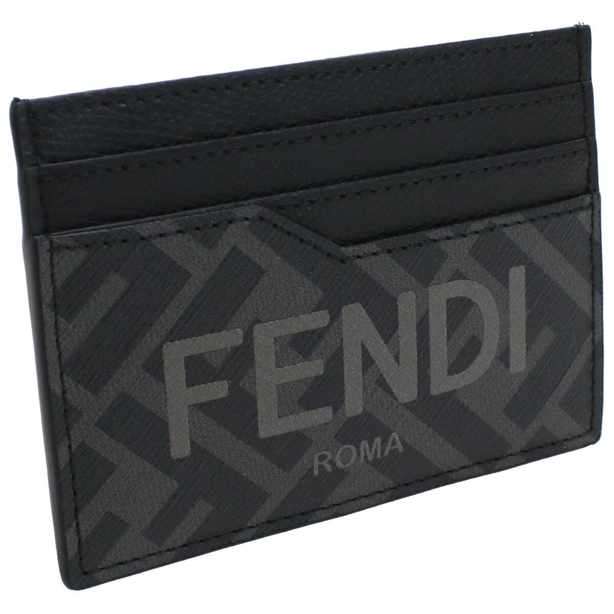 まとめ買い】 FENDI フェンディ カードケース ブラック グレー系 F0GXN