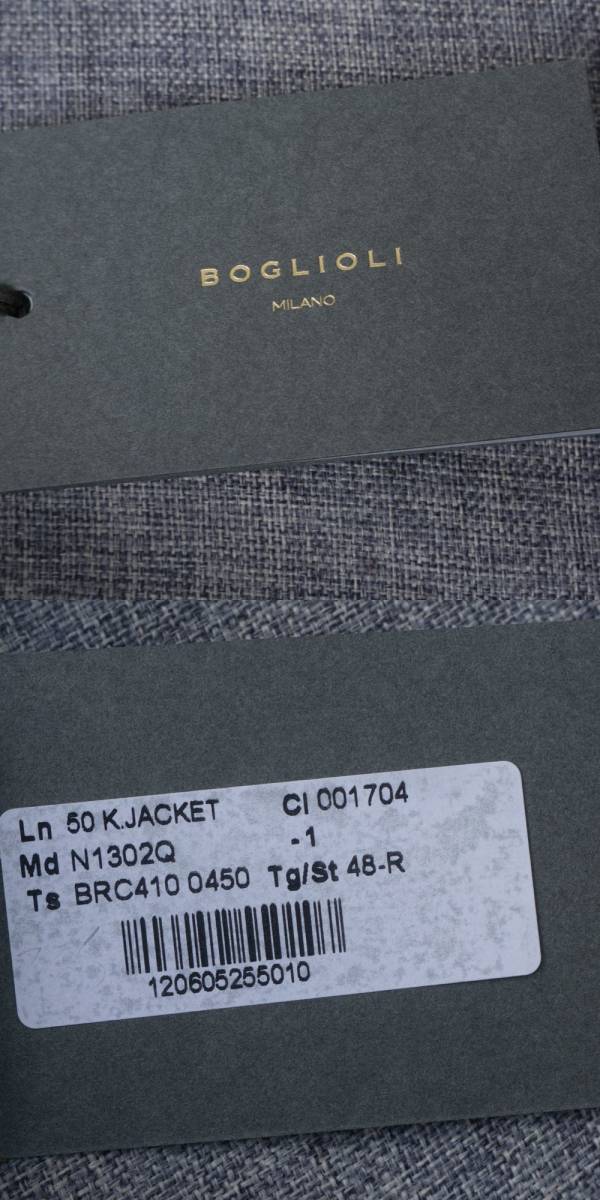 新品☆ Boglioli milano コットン リネン メランジ ジャケット 48 送料