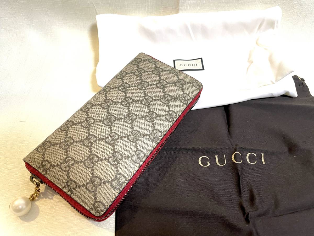 未使用・美品 ☆ GUCCI グッチ長財布 ジップアラウンド ウォレット GG