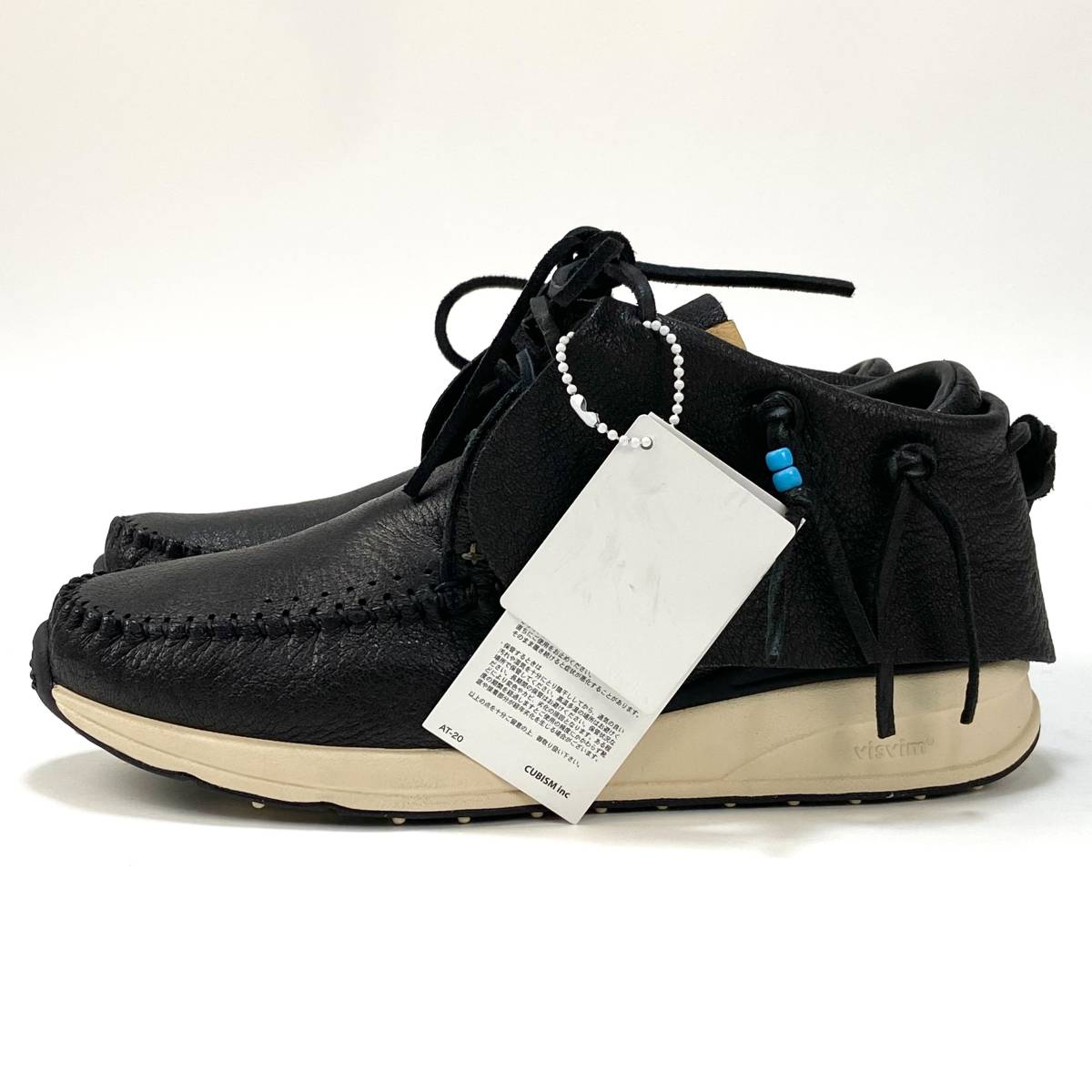 新品未使用 visvim / ビズビム 2017AW FBT (RED DEER) エフビーティー 0117201001001 US8 SSM1941  ブラック モカシン ビーズ 鹿革