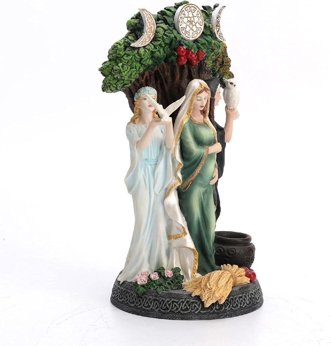 ダヌ アイルランドのケルト三女神 乙女、母と老婆の彫像 3人の女神彫刻置物 贈り物(輸入品_画像2