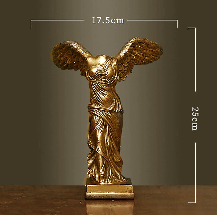 サモトラケのニケ像 ギリシャの勝利の女神 ゴールド色塗装仕上げ 23ｃｍ 輸入品